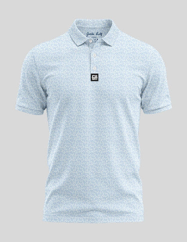 White Paisley Polo Golf Polo Greater Half S